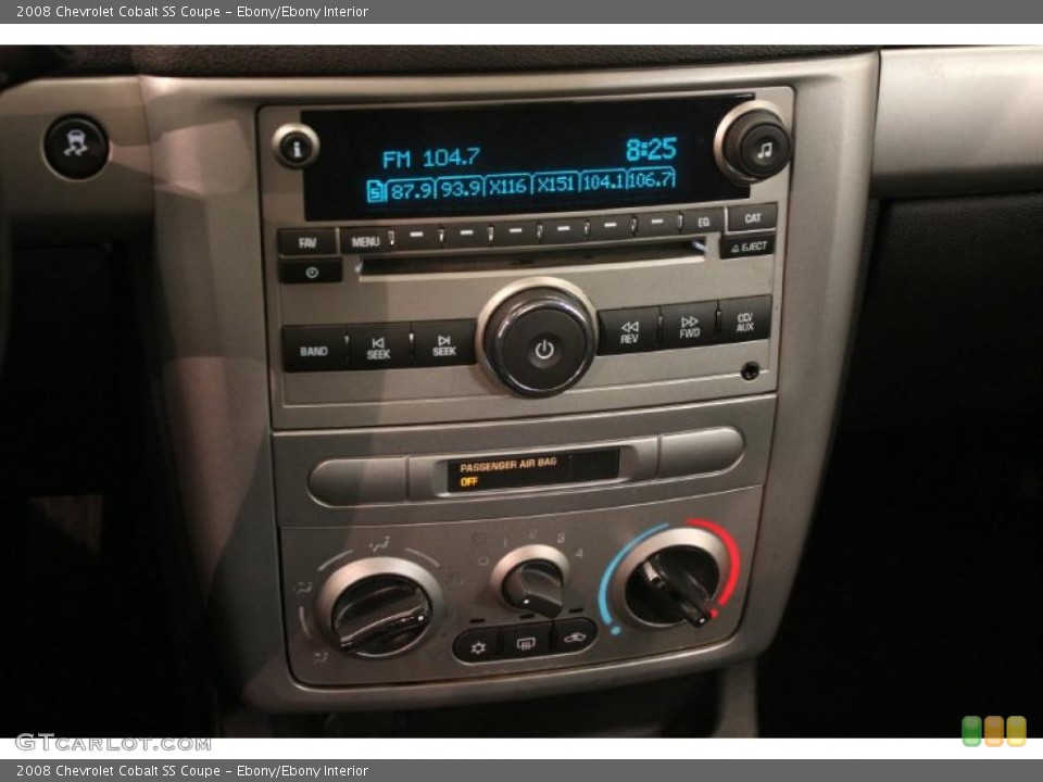 Ebony/Ebony Interior Controls for the 2008 Chevrolet Cobalt SS Coupe #40758503