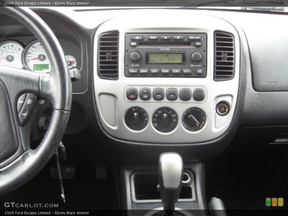 Ebony Black Interior Controls for the 2006 Ford Escape Limited #40765179