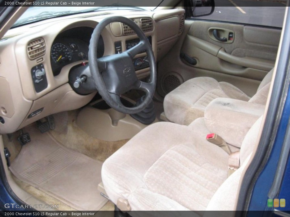 Beige Interior Prime Interior for the 2000 Chevrolet S10 LS Regular Cab #40766247