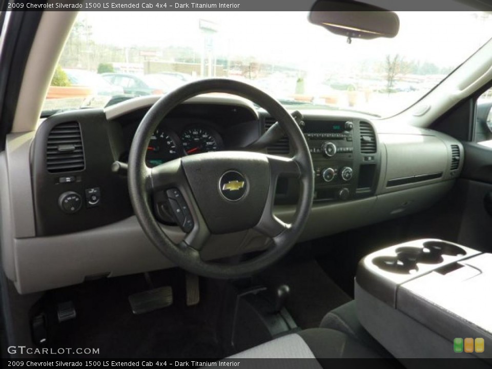 Dark Titanium Interior Dashboard for the 2009 Chevrolet Silverado 1500 LS Extended Cab 4x4 #40766863