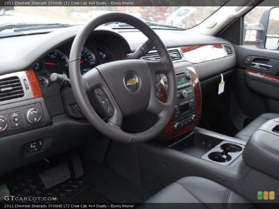 Ebony Interior Prime Interior for the 2011 Chevrolet Silverado 3500HD LTZ Crew Cab 4x4 Dually #40770539