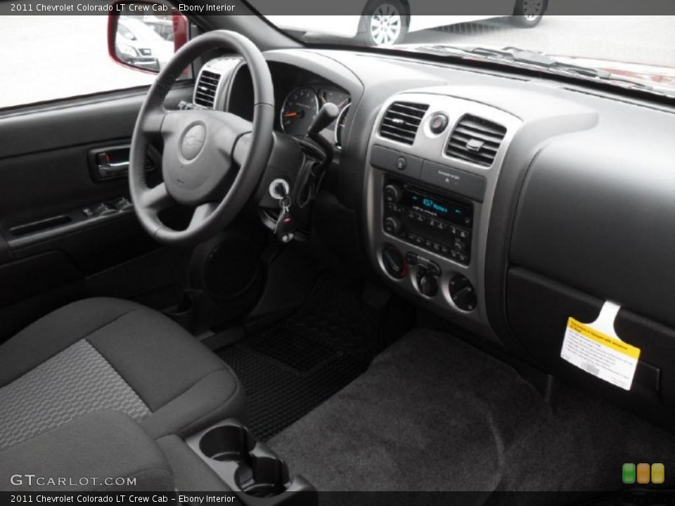 Ebony Interior Dashboard for the 2011 Chevrolet Colorado LT Crew Cab #40773099