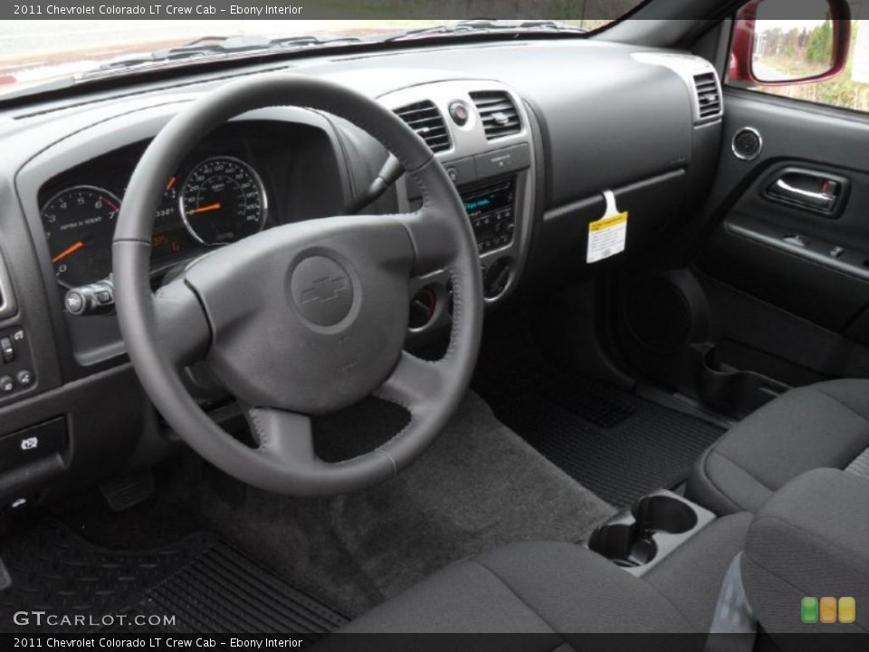 Ebony Interior Prime Interior for the 2011 Chevrolet Colorado LT Crew Cab #40773187