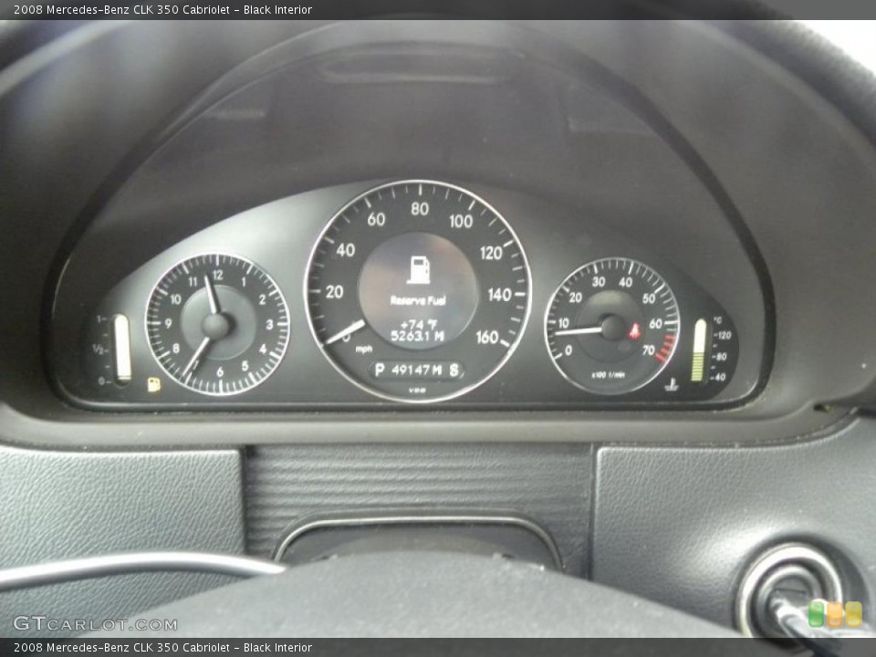 Black Interior Gauges for the 2008 Mercedes-Benz CLK 350 Cabriolet #40775511