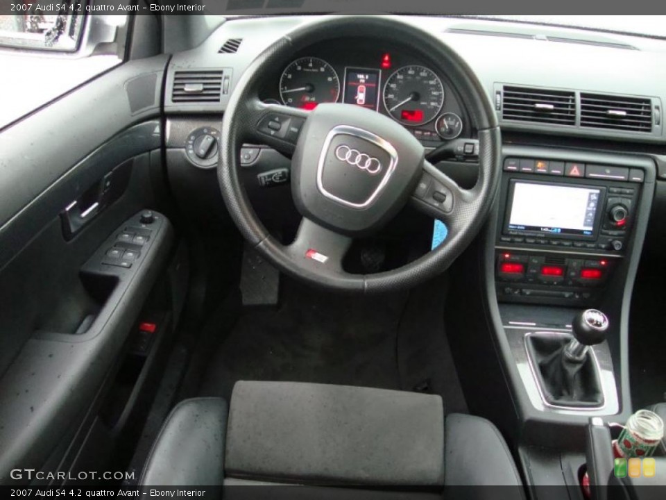 Ebony Interior Steering Wheel for the 2007 Audi S4 4.2 quattro Avant #40776503
