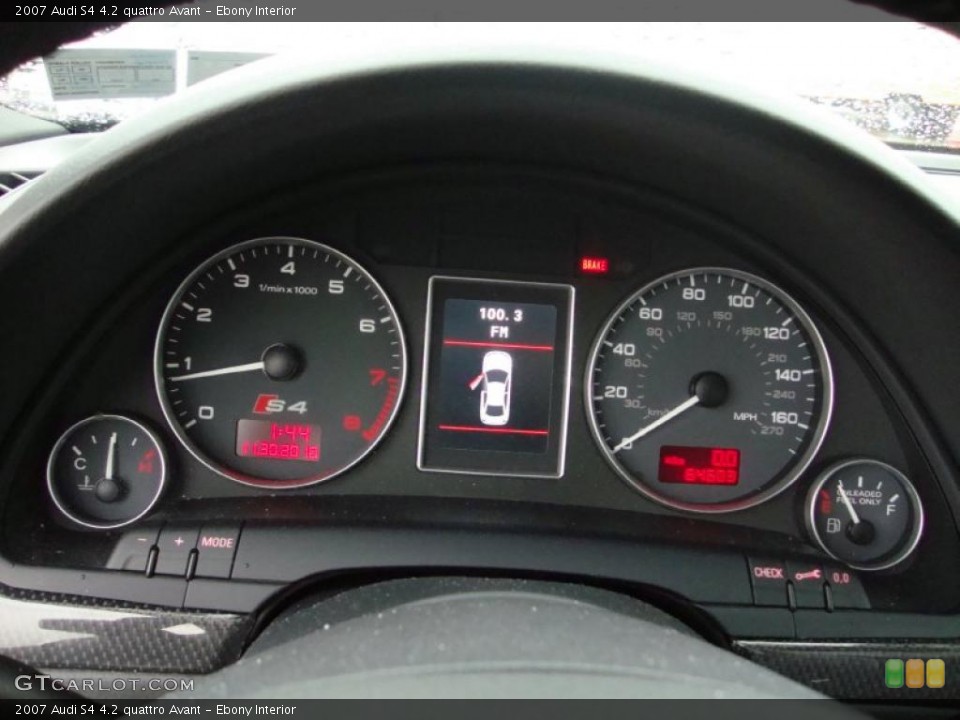 Ebony Interior Gauges for the 2007 Audi S4 4.2 quattro Avant #40776815