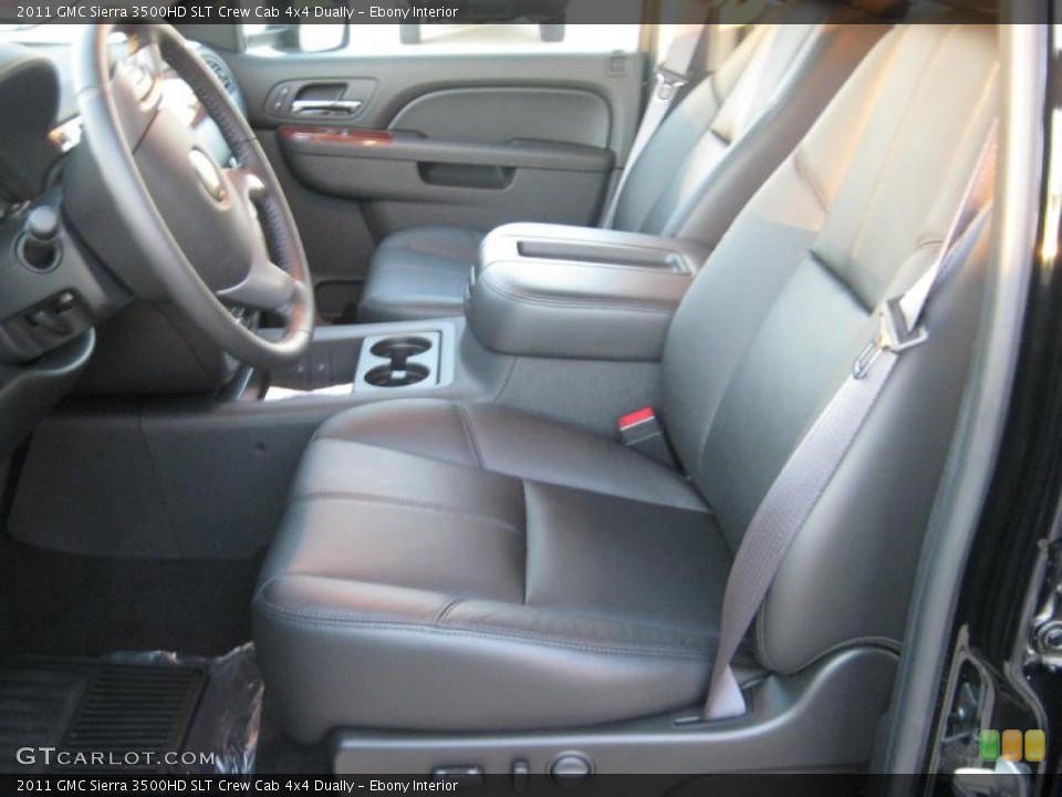 Ebony Interior Photo for the 2011 GMC Sierra 3500HD SLT Crew Cab 4x4 Dually #40777915