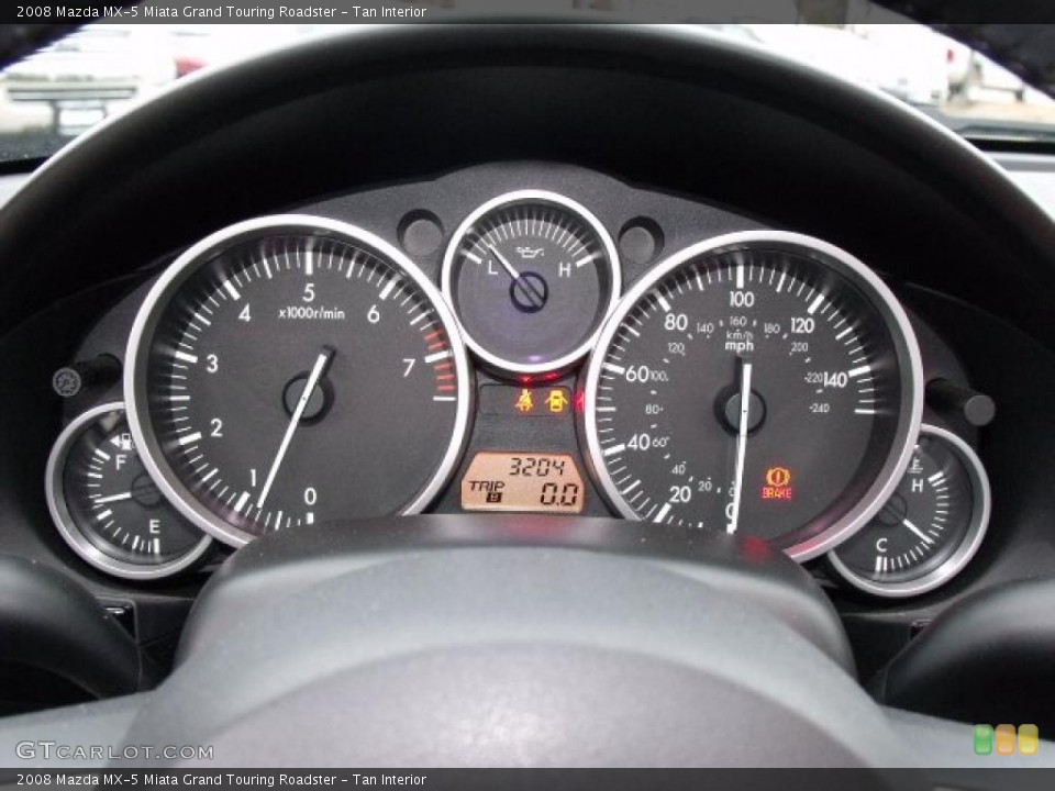 Tan Interior Gauges for the 2008 Mazda MX-5 Miata Grand Touring Roadster #40779639