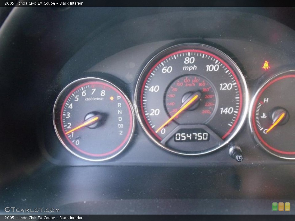 Black Interior Gauges for the 2005 Honda Civic EX Coupe #40781603