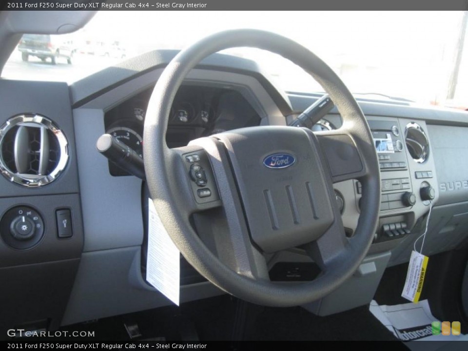 Steel Gray Interior Steering Wheel for the 2011 Ford F250 Super Duty XLT Regular Cab 4x4 #40781971
