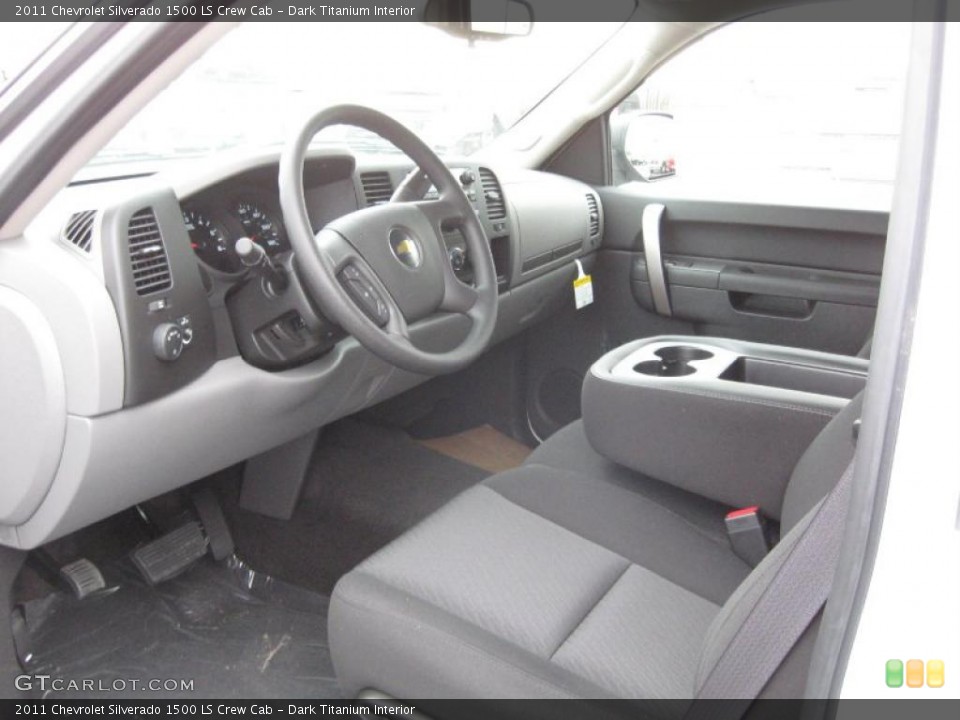 Dark Titanium Interior Prime Interior for the 2011 Chevrolet Silverado 1500 LS Crew Cab #40781995