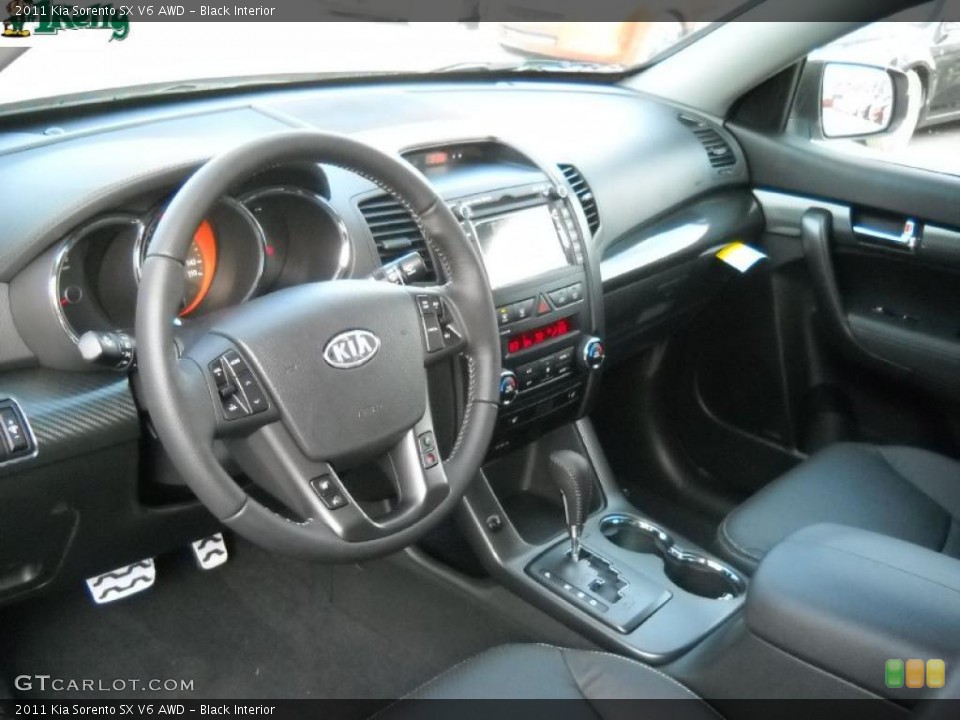 Black Interior Photo for the 2011 Kia Sorento SX V6 AWD #40782817