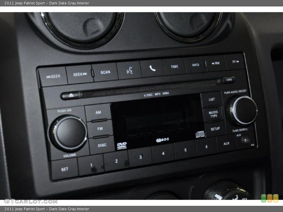 Dark Slate Gray Interior Controls for the 2011 Jeep Patriot Sport #40787975