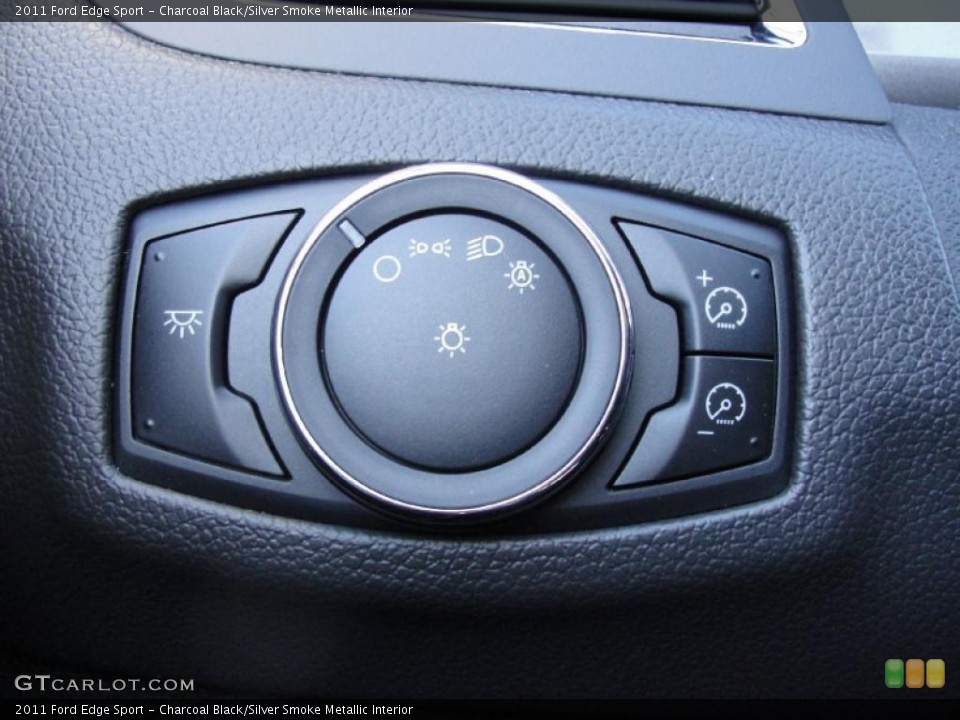 Charcoal Black/Silver Smoke Metallic Interior Controls for the 2011 Ford Edge Sport #40790403