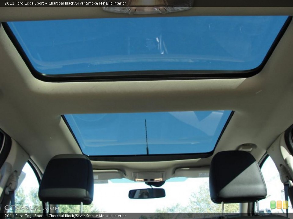 Charcoal Black/Silver Smoke Metallic Interior Sunroof for the 2011 Ford Edge Sport #40792719