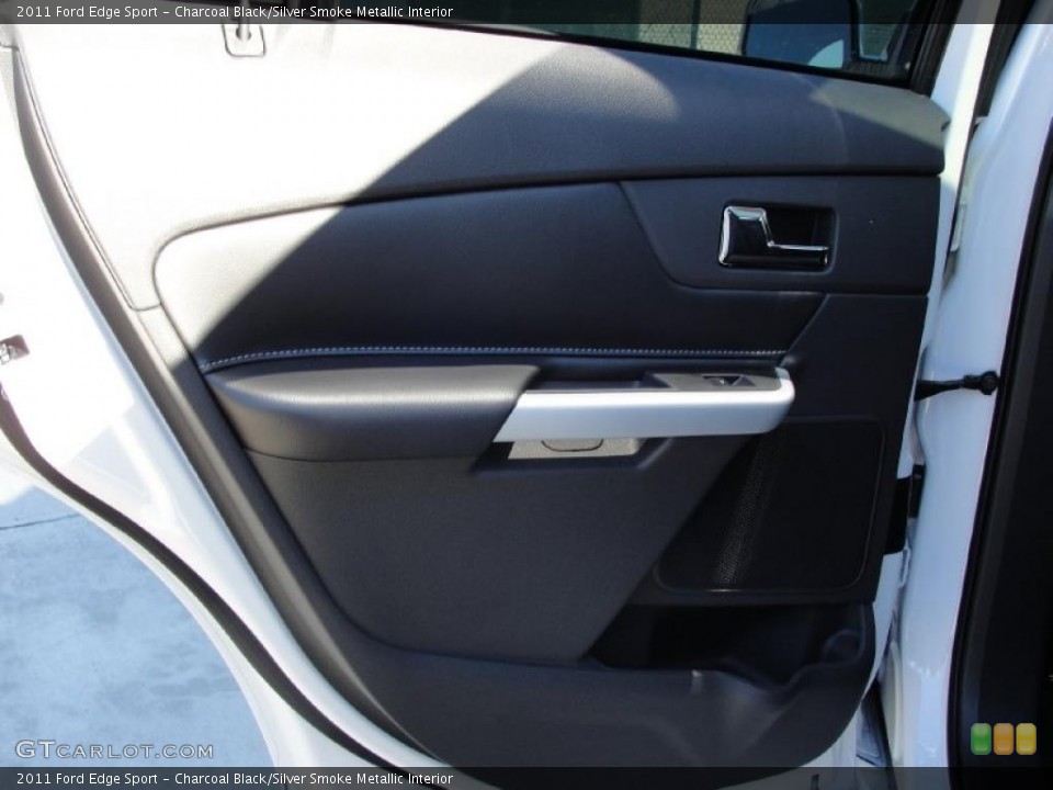 Charcoal Black/Silver Smoke Metallic Interior Door Panel for the 2011 Ford Edge Sport #40792735