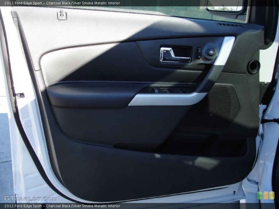 Charcoal Black/Silver Smoke Metallic Interior Door Panel for the 2011 Ford Edge Sport #40792763