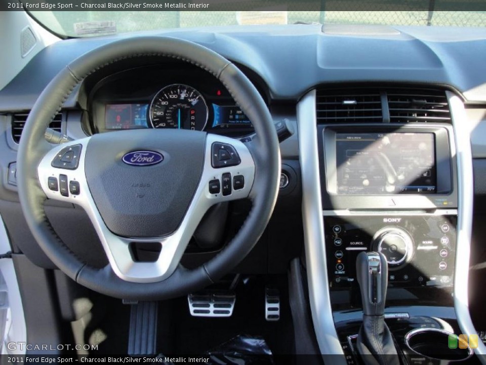 Charcoal Black/Silver Smoke Metallic Interior Dashboard for the 2011 Ford Edge Sport #40792843