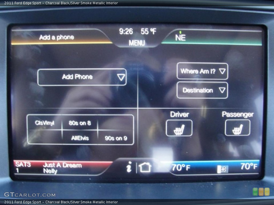 Charcoal Black/Silver Smoke Metallic Interior Navigation for the 2011 Ford Edge Sport #40792875