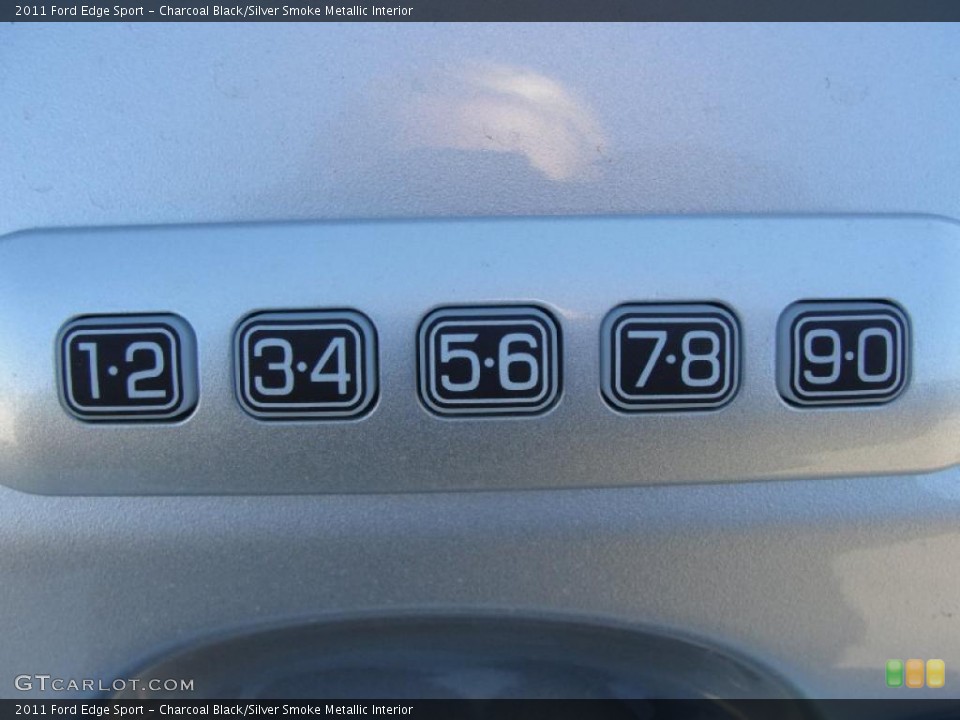 Charcoal Black/Silver Smoke Metallic Interior Controls for the 2011 Ford Edge Sport #40793231