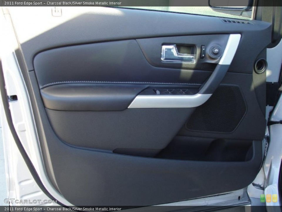 Charcoal Black/Silver Smoke Metallic Interior Door Panel for the 2011 Ford Edge Sport #40793455