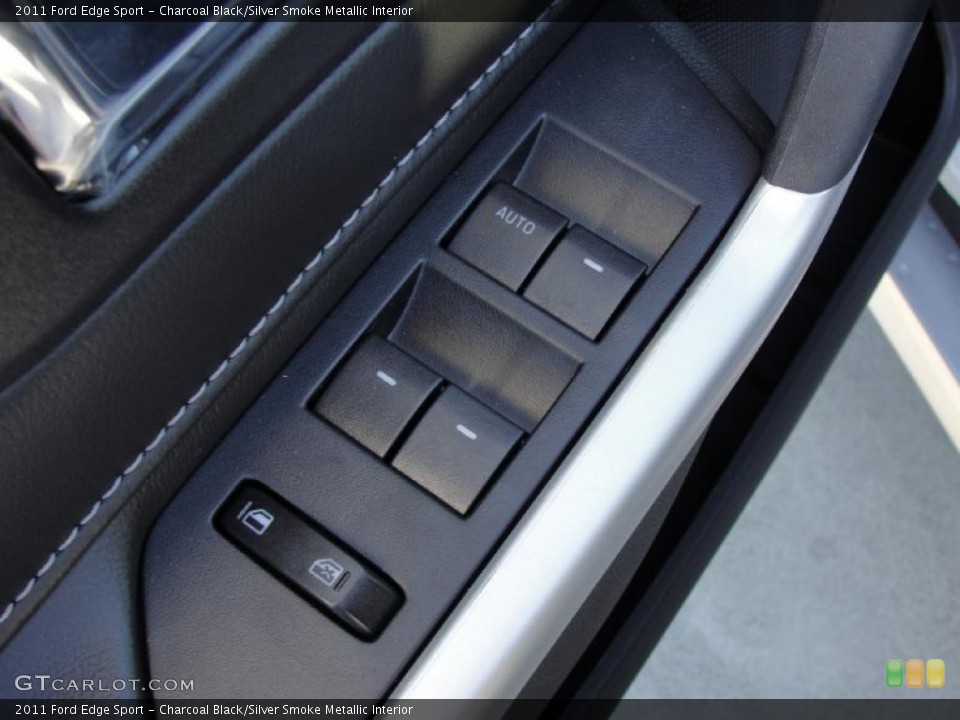 Charcoal Black/Silver Smoke Metallic Interior Controls for the 2011 Ford Edge Sport #40793487