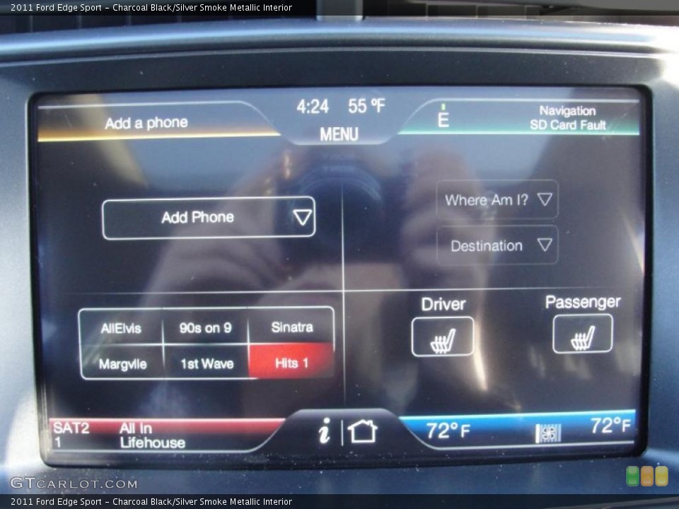 Charcoal Black/Silver Smoke Metallic Interior Navigation for the 2011 Ford Edge Sport #40793567