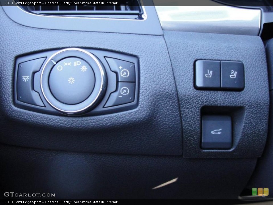 Charcoal Black/Silver Smoke Metallic Interior Controls for the 2011 Ford Edge Sport #40793699