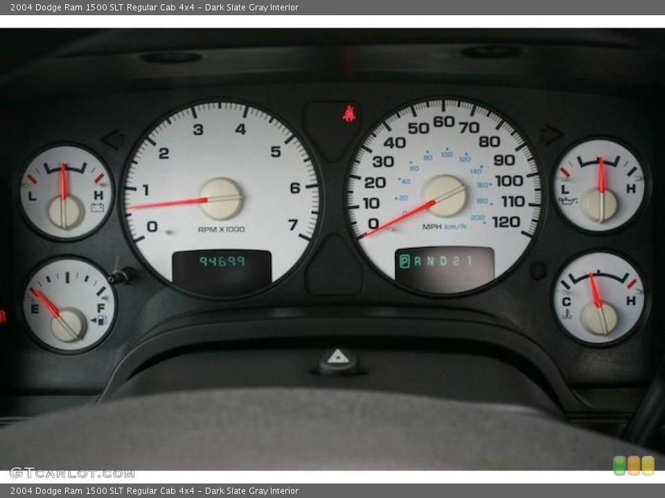 Dark Slate Gray Interior Gauges for the 2004 Dodge Ram 1500 SLT Regular Cab 4x4 #40796879