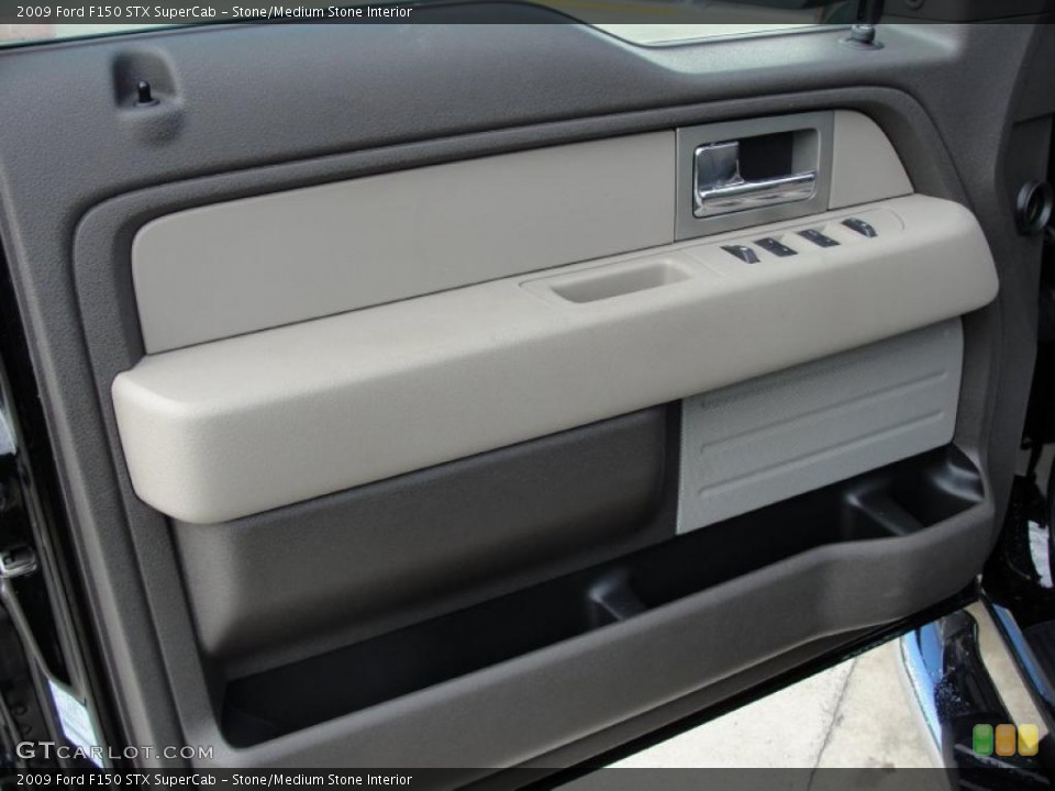 Stone/Medium Stone Interior Door Panel for the 2009 Ford F150 STX SuperCab #40799919
