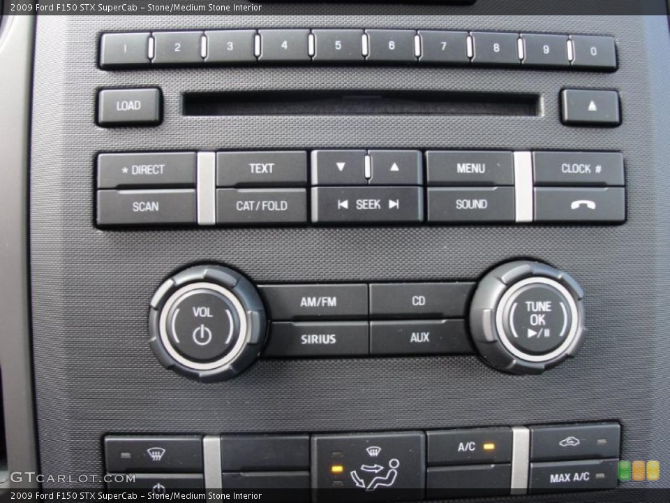 Stone/Medium Stone Interior Controls for the 2009 Ford F150 STX SuperCab #40800055