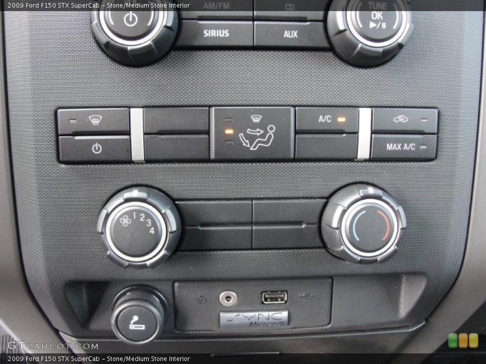 Stone/Medium Stone Interior Controls for the 2009 Ford F150 STX SuperCab #40800071