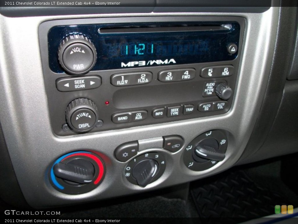 Ebony Interior Controls for the 2011 Chevrolet Colorado LT Extended Cab 4x4 #40800519