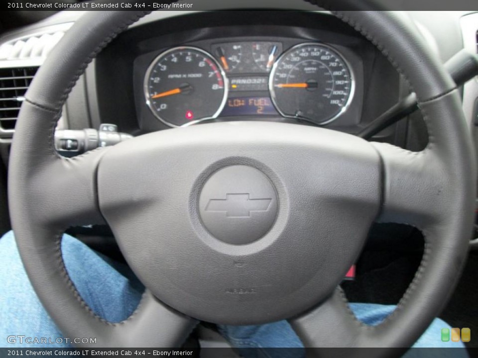 Ebony Interior Steering Wheel for the 2011 Chevrolet Colorado LT Extended Cab 4x4 #40800563