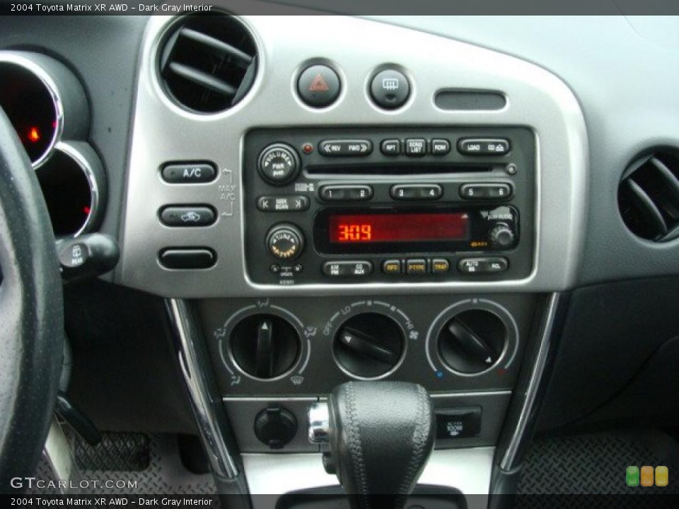 Dark Gray Interior Controls for the 2004 Toyota Matrix XR AWD #40802135