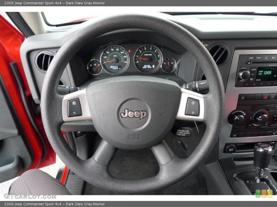 Dark Slate Gray Interior Steering Wheel for the 2009 Jeep Commander Sport 4x4 #40802187