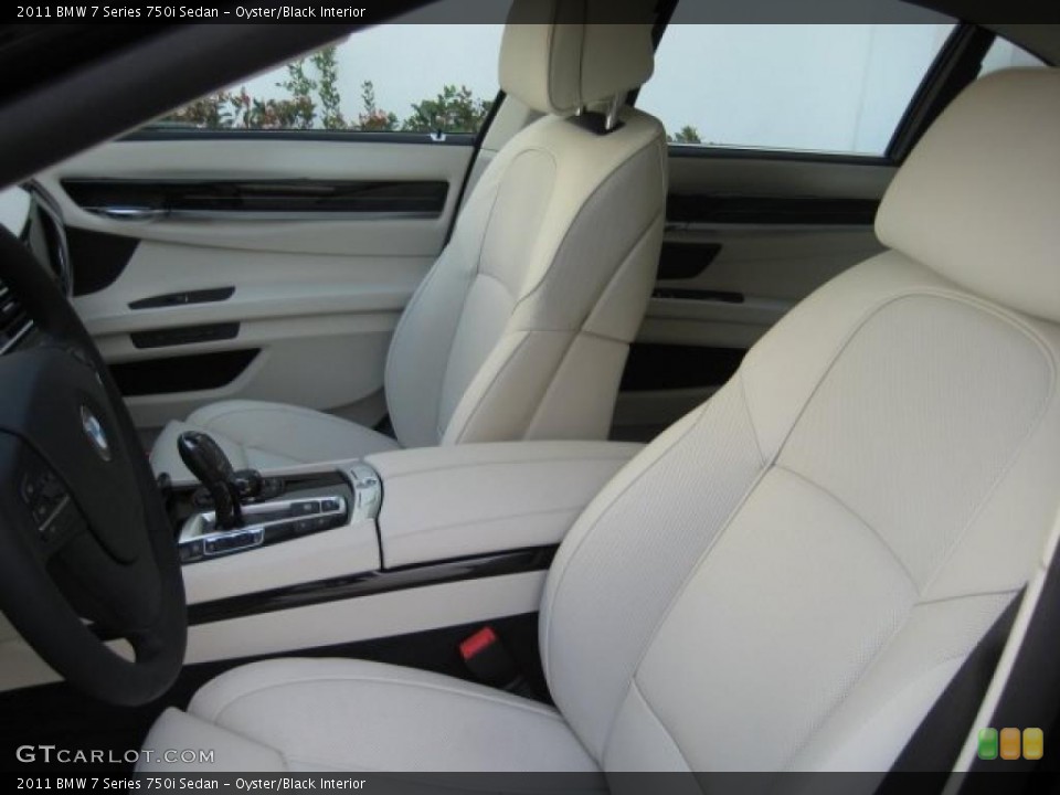 Oyster/Black Interior Photo for the 2011 BMW 7 Series 750i Sedan #40803339