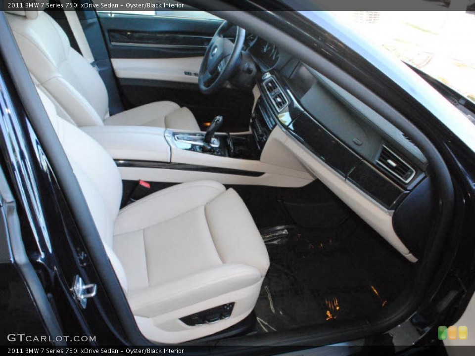 Oyster/Black Interior Photo for the 2011 BMW 7 Series 750i xDrive Sedan #40805231
