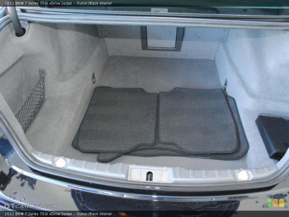 Oyster/Black Interior Trunk for the 2011 BMW 7 Series 750i xDrive Sedan #40805335