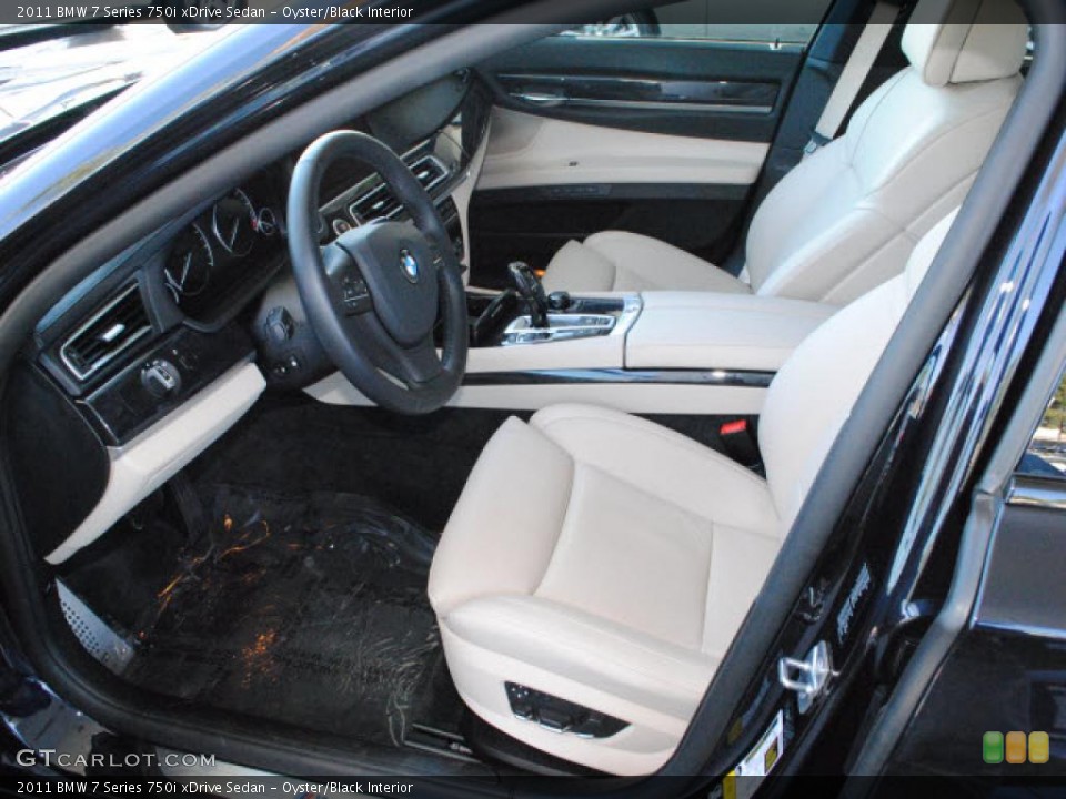 Oyster/Black Interior Photo for the 2011 BMW 7 Series 750i xDrive Sedan #40805427