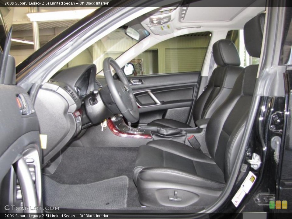Off Black Interior Photo for the 2009 Subaru Legacy 2.5i Limited Sedan #40805735