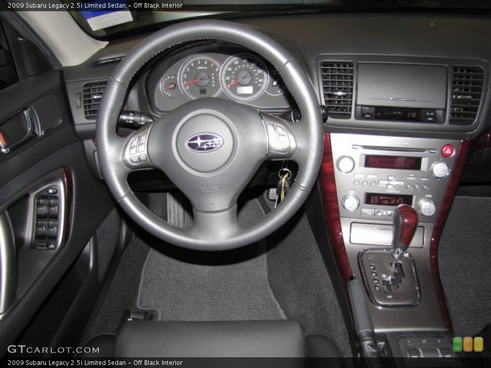 Off Black Interior Controls for the 2009 Subaru Legacy 2.5i Limited Sedan #40805831