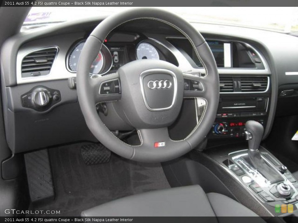 Black Silk Nappa Leather Interior Dashboard for the 2011 Audi S5 4.2 FSI quattro Coupe #40810287