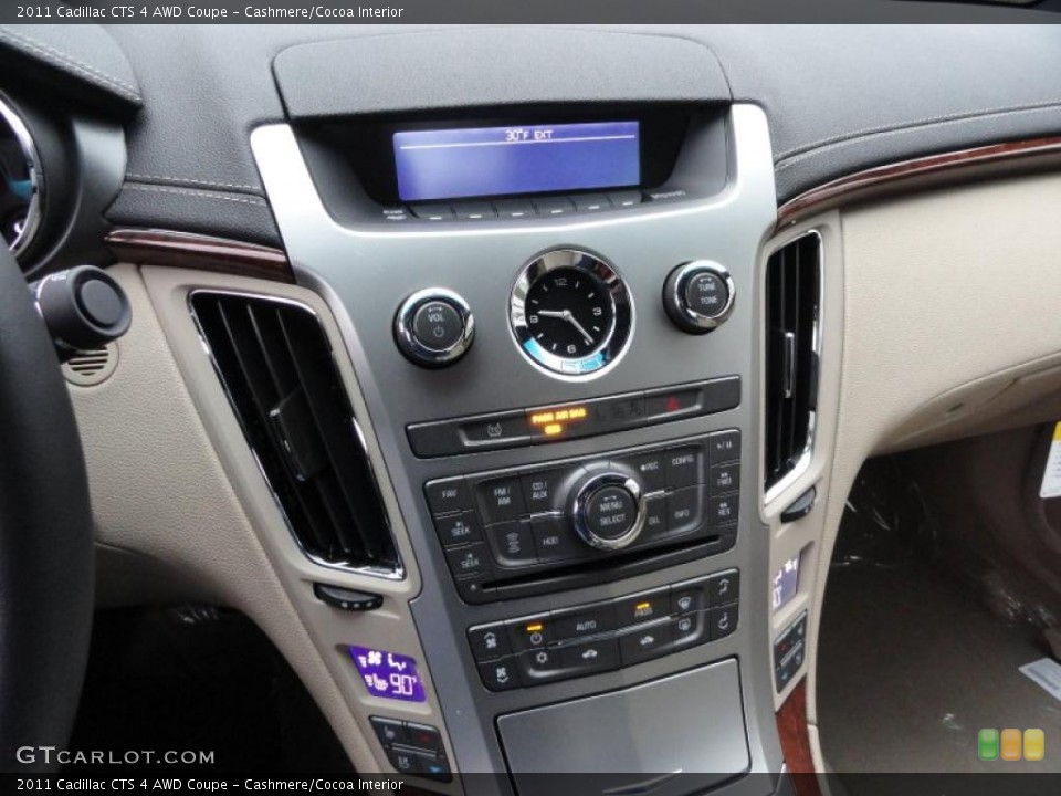 Cashmere/Cocoa Interior Controls for the 2011 Cadillac CTS 4 AWD Coupe #40812059
