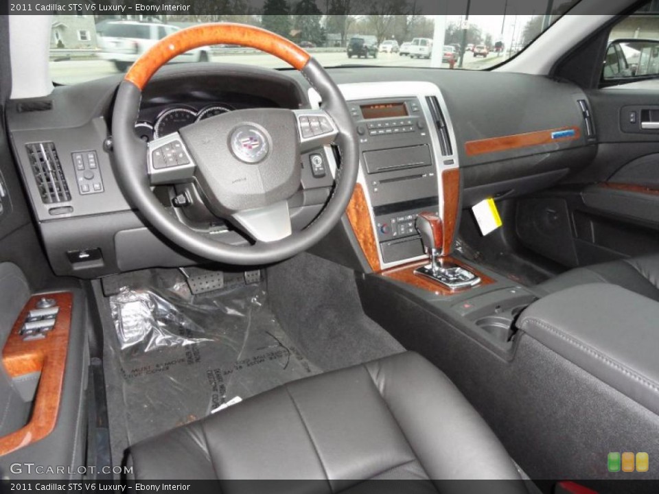 Ebony Interior Prime Interior for the 2011 Cadillac STS V6 Luxury #40812239