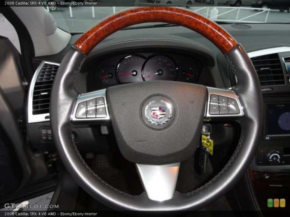 Ebony/Ebony Interior Steering Wheel for the 2008 Cadillac SRX 4 V8 AWD #40813767