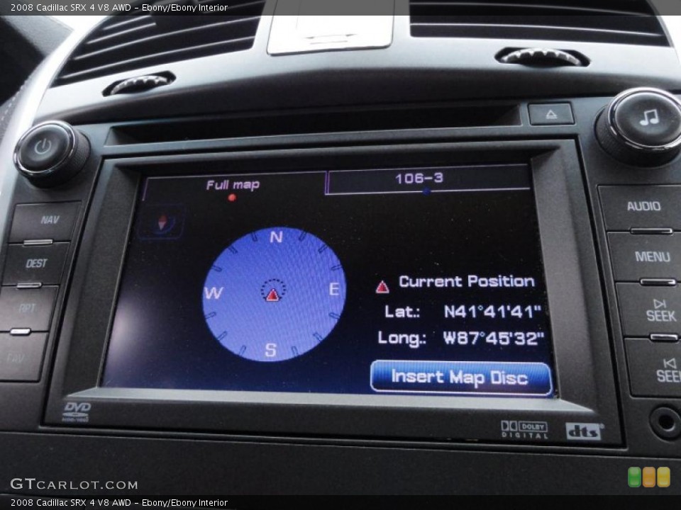 Ebony/Ebony Interior Navigation for the 2008 Cadillac SRX 4 V8 AWD #40813859