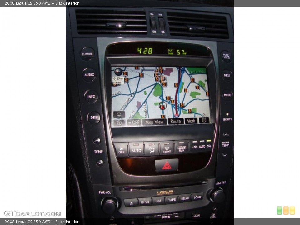 Black Interior Navigation for the 2008 Lexus GS 350 AWD #40815031