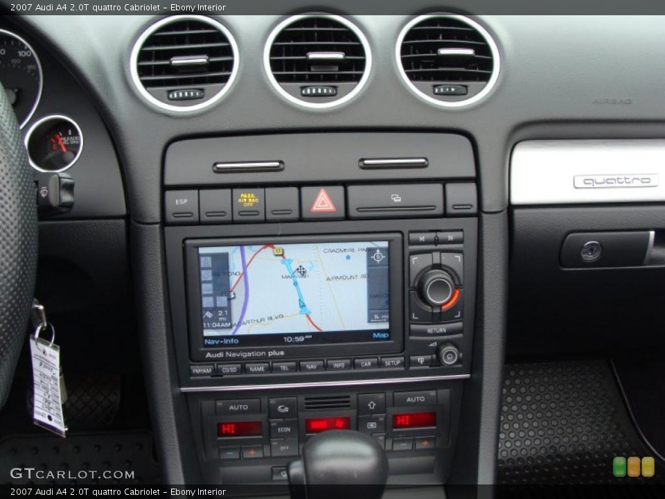 Ebony Interior Controls for the 2007 Audi A4 2.0T quattro Cabriolet #40815063