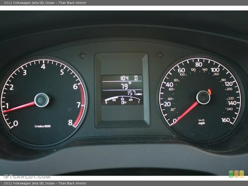 Titan Black Interior Gauges for the 2011 Volkswagen Jetta SEL Sedan #40819527